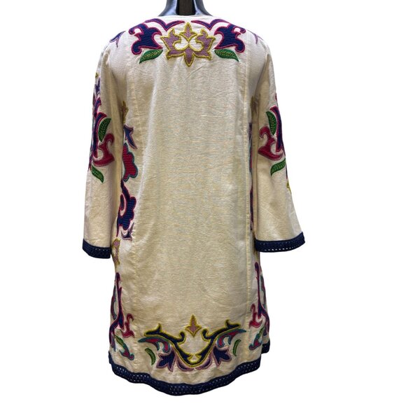 NWT Maeve Anthropologie Embroidered Dress White Multi XS - Picture 2 of 7